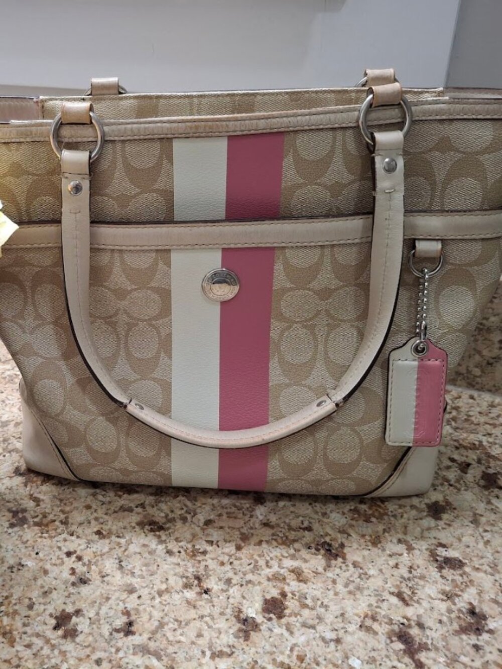 Vintage COACH CHELSEA HERITAGE F14477 Leather Signature Tote bag